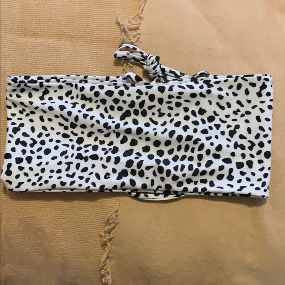 Leopard Bandeau Bikini Top